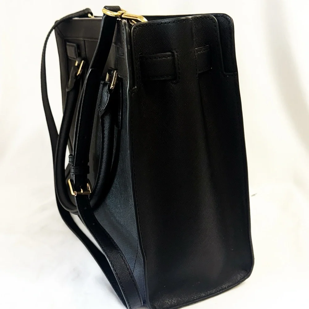 Michael Kors Dillon large saffiano leather satchel/tote bag In Black - Picture 5 of 9